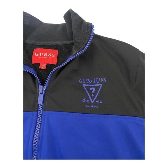 Guess Jeans Los Angeles Payce Track Jacket Blue Black Men's M - Picture 4 of 9